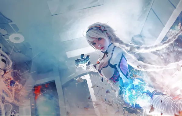 Girl, fantasy, anime, pose, Honkai Impact 3, Kiana Kaslana