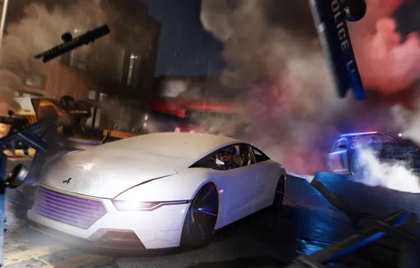 Car, game, police, Watch Dogs, Watch Dogs 2
