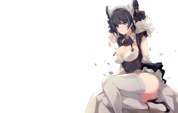 Girl, sexy, ass, cleavage, thighhighs, dress, boobs, anime