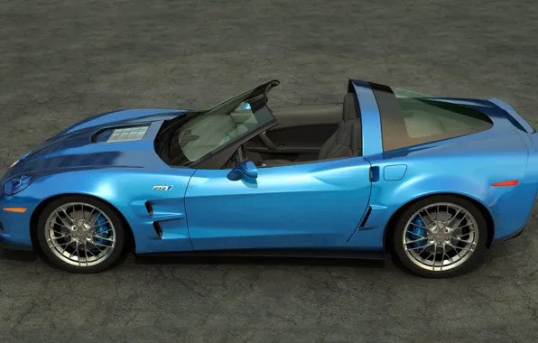 Chevrolet, арт, corvette, кабриолет, zr1, outdoors, dangeruss