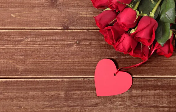Red, love, heart, romantic, gift, roses, красные розы, valentine`s day