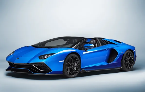 Картинка скорость, технологии, Lamborghini, спорт кар, светлый фон, экстерьер, 2022, Lamborghini Aventador LP780-4 Ultimae Roadster