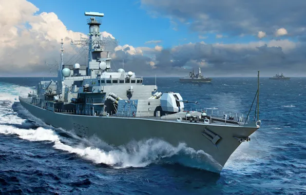 Великобритания, фрегат, royal navy, HMS Type 23 Frigate - Westminster (F237)