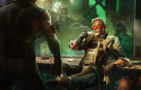 Coffee, game art, Apex Legends, Ballistic, apex legends art