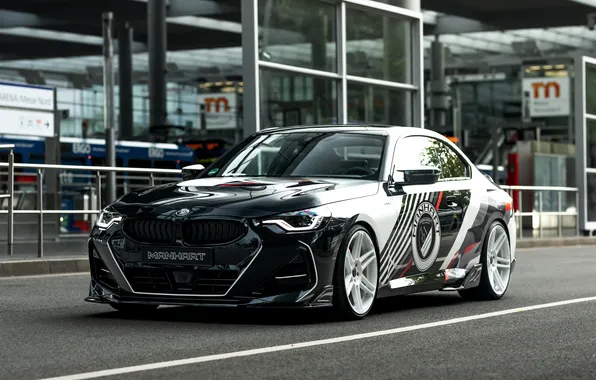 BMW, Black, White, Road, Manhart, BMW M2, Manhart MH2