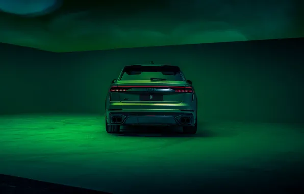 Картинка Audi, сзади, зелёный, тюнинг ателье, ABT, обвес, Кроссовер, RSQ8-R