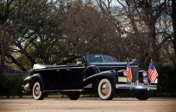 Cadillac, Лимузин, 1938, ретро автомобили, Limousine, retro cars, Cadillac V16 Series 90 Presidential Convertible, Cadillac …