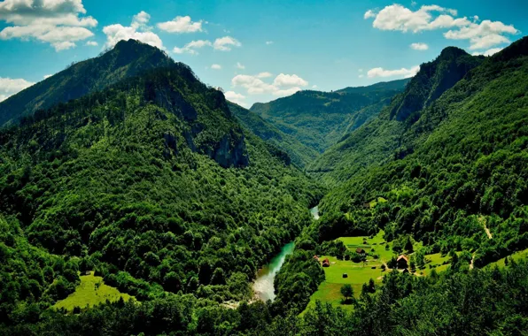 Горы, река, каньон, Черногория, Дурмитор