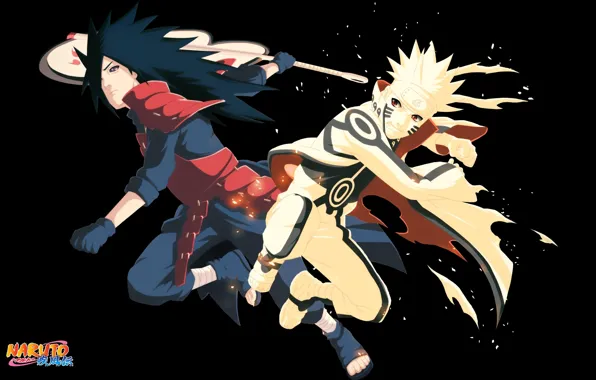 Naruto, fight, madara, uchiha, naruto shippuden, naruto uzumaki, uzumaki, kyuubi mode