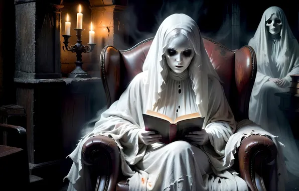 Книга, Хэллоуин, призраки