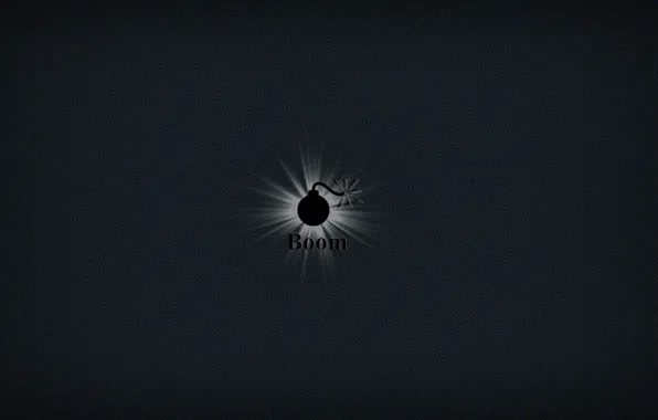 Картинка серый фон, бум, затемнение, бомба