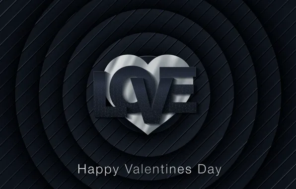 Картинка любовь, синий, абстракция, надпись, сердце, love, день валентина, hearts