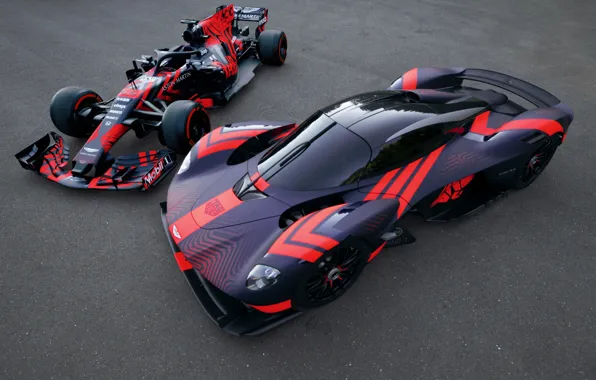 Картинка Aston Martin, болид, трек, Formula 1, гиперкар, Valkyrie, Red Bull Racing