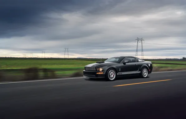 Картинка Mustang, Ford, Muscle, Car, Speed, Front, Grey, Road