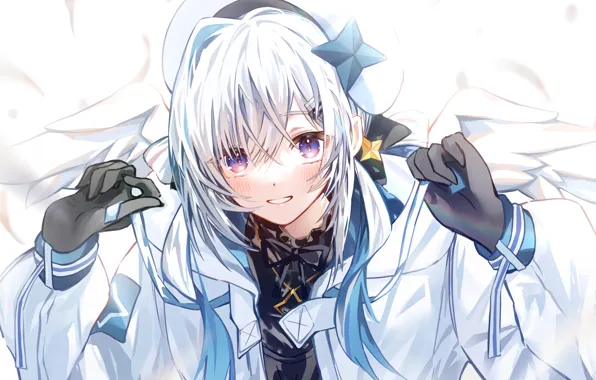 Девушка, ангел, Hololive, виртуальный ютубер, Holo no Graffiti, Kanata Amane