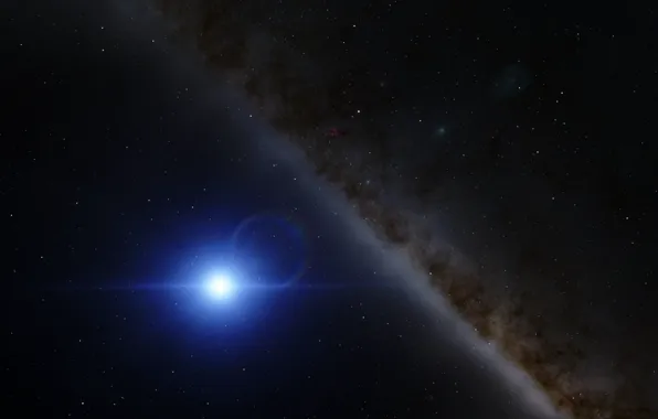 Звезды, Космос, Млечный путь, Stars, Space, Яркая звезда, the milky way