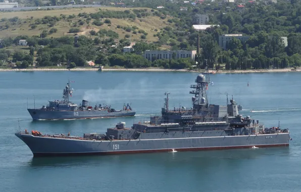 Корабль, большой, морской, десантный, тральщик, Черноморский Флот, Азов, Ковровец