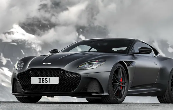 Картинка Aston Martin, DBS, Superleggera, Black, Matte