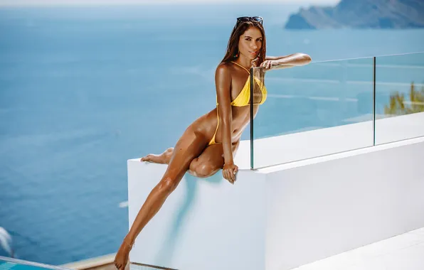 Women, brunette, pornstar, watermarked, anklet, Baby Nicols, Blacked, Latinas