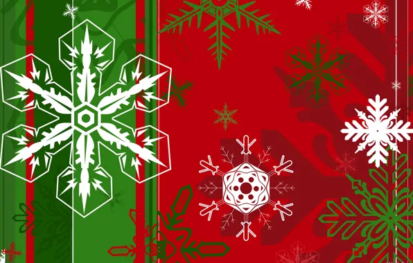 Картинка зима, праздник, узор, краски, Новый Год, Рождество, снежинка