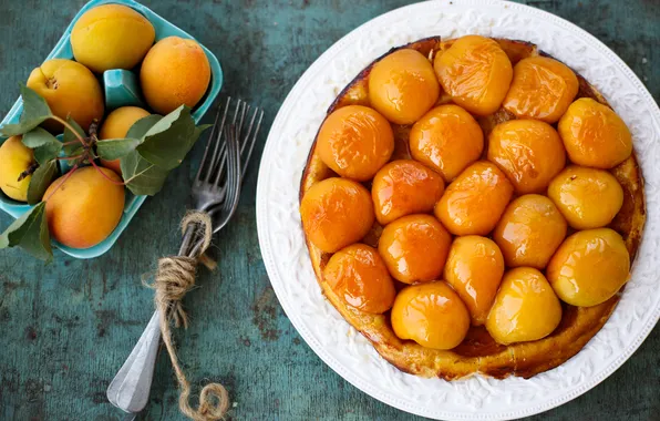 Картинка еда, пирог, фрукты, выпечка, сладкое, абрикосы, Julia Khusainova