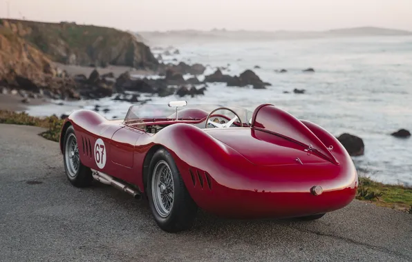 Maserati, 1957, ретро автомобили, единственный экземпляр, retro cars, Maserati 200SI, the only instance, Fantuzzi