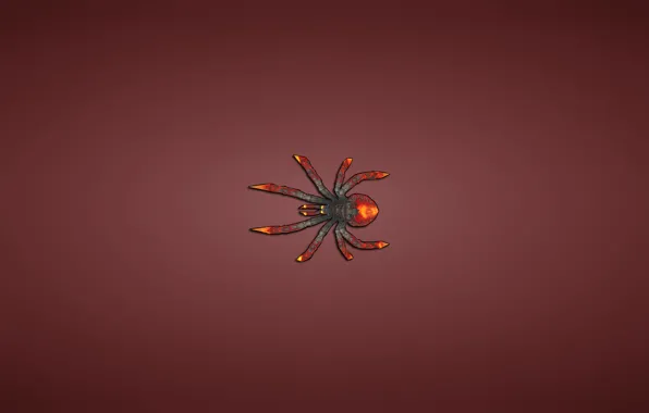 Картинка красный, минимализм, паук, spider