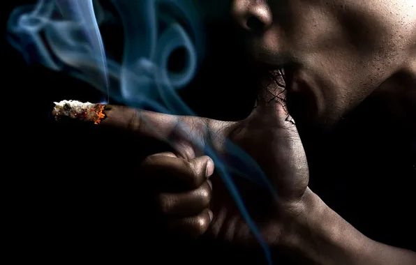 Картинка дым, рука, пальцы, Stop Smoke