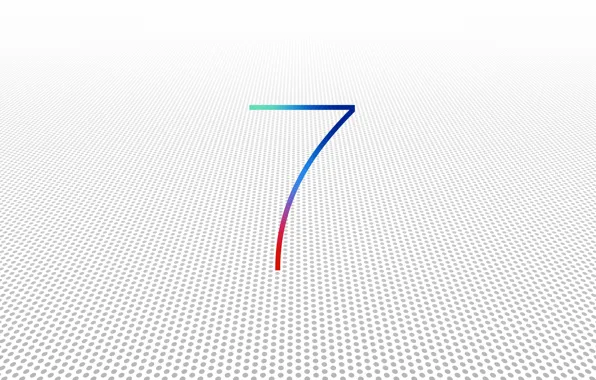Картинка белый, фон, apple, операционная система, версия, 7 iOS