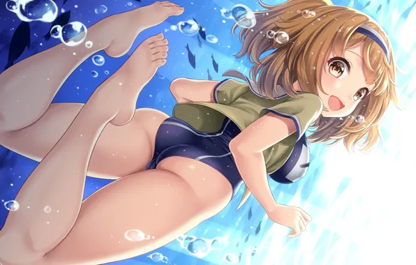Girl, sexy, ass, boobs, anime, beautiful, short hair, pretty