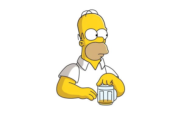 Картинка the simpsons, beer, look, pose, Homer, Homero