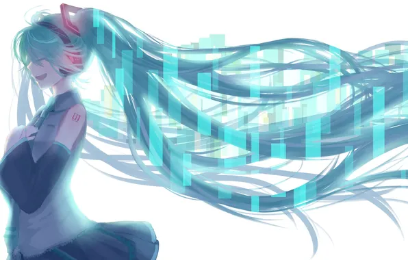 Картинка девушка, арт, татуировка, vocaloid, hatsune miku, вокалоид, yugoe