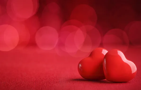 Картинка red, love, heart, background, romantic, bokeh, valentine's day