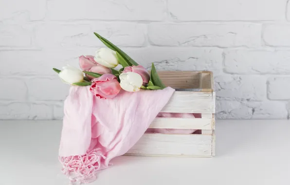 Букет, тюльпаны, розовые, pink, Tulips