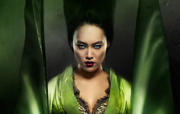 Взгляд, поза, ведьма, Rinko Kikuchi, 47 ронинов, Ринко Кикути, Мидзуки
