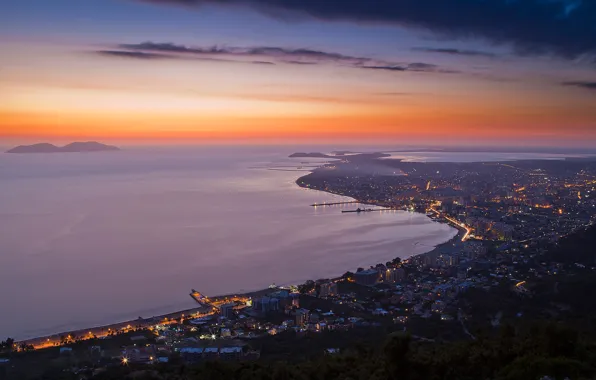 Картинка вечер, албания, Vlora