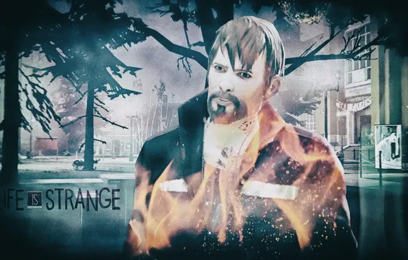 Огонь, игра, fan art, Life is strange, Фрэнк Бауерс, Frank bowers