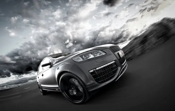 Картинка Audi, TDI, 2012, в движении, V12, Quattro, SUV, Audi Q7