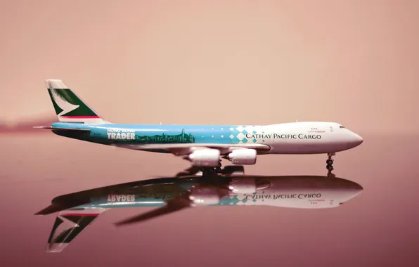 Картинка Самолет, Модель, Крылья, Boeing, Авиация, 747, Cathay Pacific