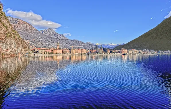 Картинка горы, Италия, Italy, Ломбардия, Lombardy, Lake Lugano, озеро Лугано, Porlezza