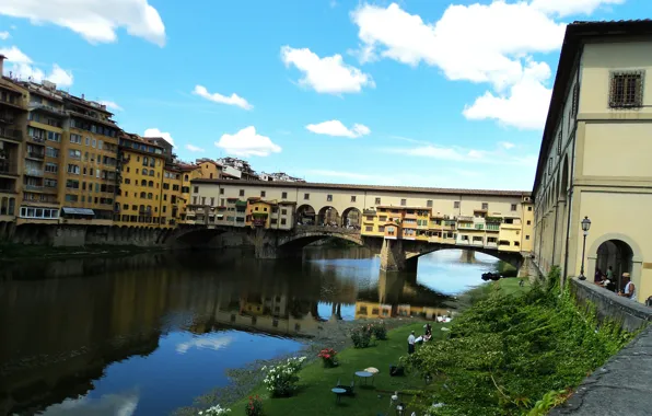 Италия, Флоренция, Italy, Florence, Italia, Firenze, Река Арно, Arno river