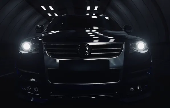 Volkswagen, Front, Lights, Touareg, Game, Diesel, Tunnel, Xbox One X