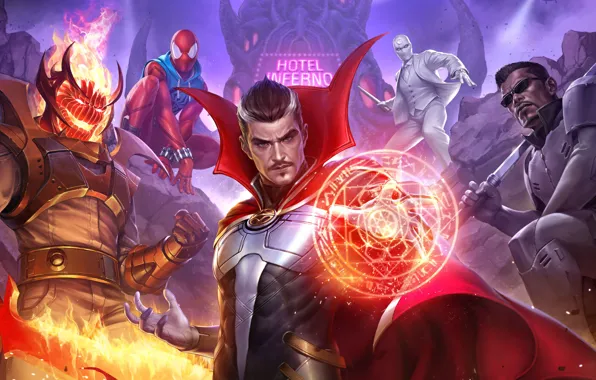 Marvel, Spiderman, Blade, Future Fight, Marvel Future Fight, Dr. Strange, Dormamu