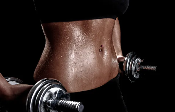 Woman, fitness, training, weights