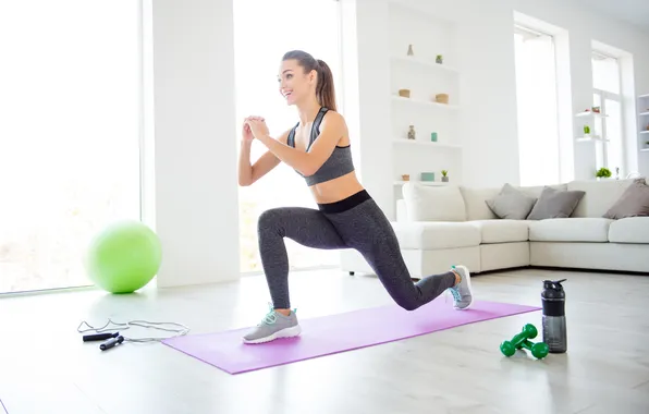 Картинка girl, exercise, sports, sportswear