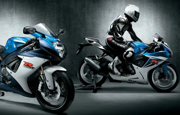Стены, освещение, мотоцикл, суперспорт, спортивный, Спортбайк, мотогонщик, Suzuki GSX-R 600