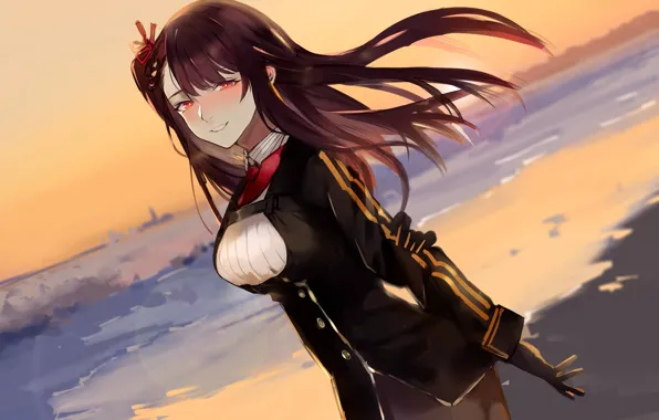 Закат, Девушка, Улыбка, Girls Frontline, Девушки фронта