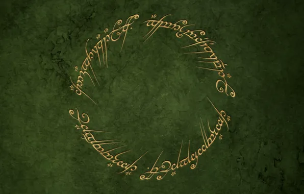Картинка зеленый, круг, властелин колец, кольцо