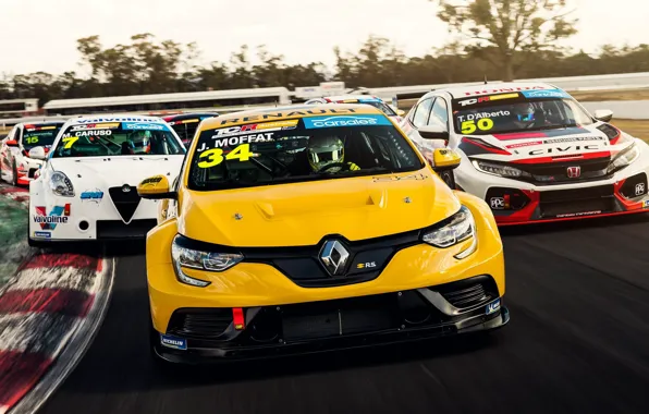 Гонки, Renault, Alfa Romeo, Honda, Racing, Touring, Автогонки, Туринг