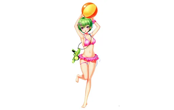 Girl, sexy, cleavage, legs, boobs, anime, beautiful, short hair